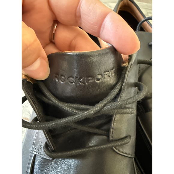 Rockport Essential Details Waterproof Apron Toe Oxford Black Leather Mens 10.5 main image 9